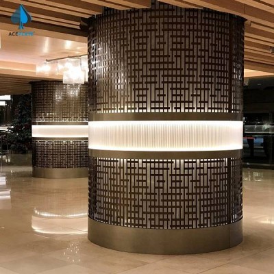 Acebond Powder Coating Aluminium Column Cladding Panel For Interior Wall Cladding